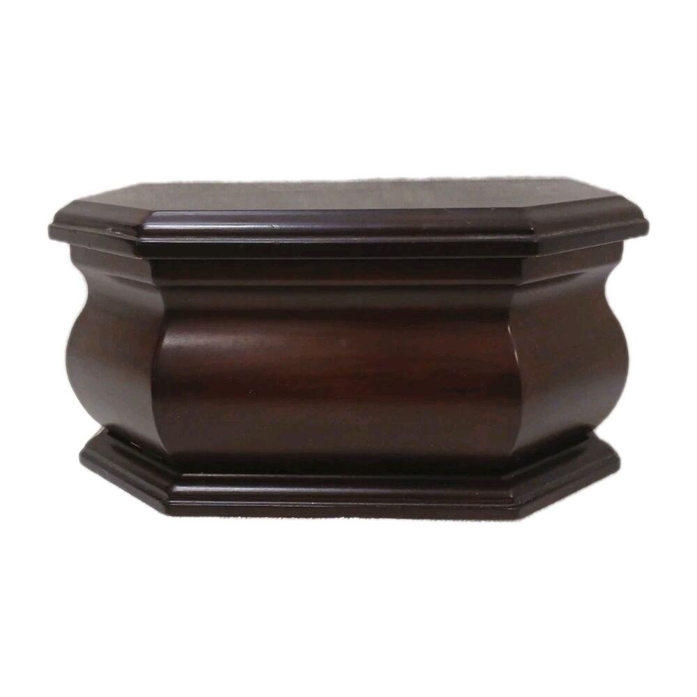 Rare The Bombay Company Octaganal Wood Jewelry Box Removeable Tray Nostalgia VNT